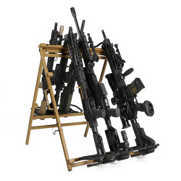 Savior Equipment SHORTY RIFLE RACK - 9 SLOTS Tan