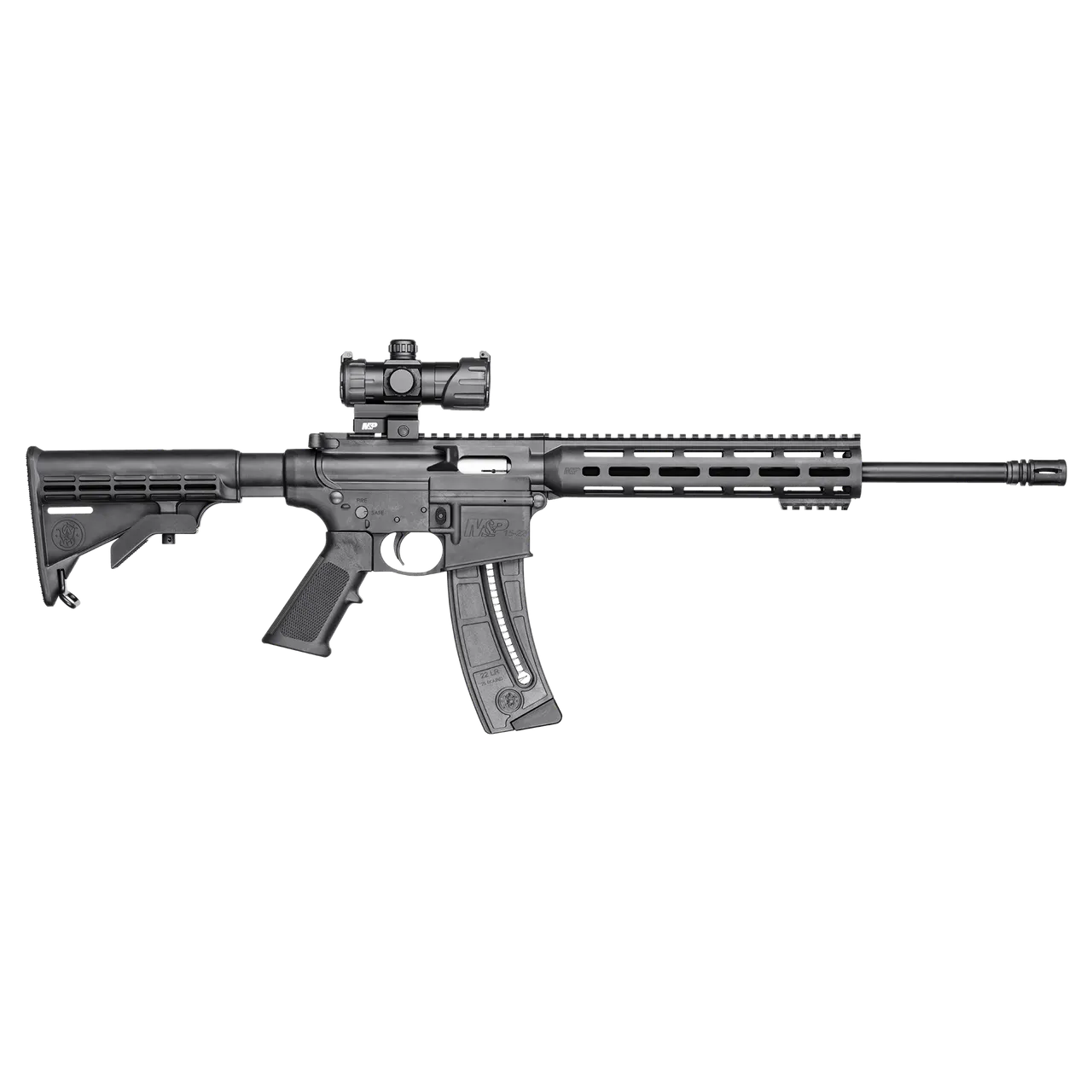 Smith & Wesson M&P 15-22 met MP-100 M&P Red/Green Dot .22LR
