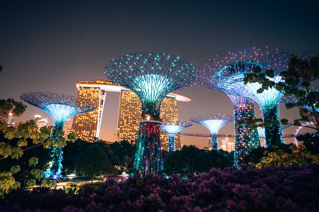 Lightshow at the gardens by the bay