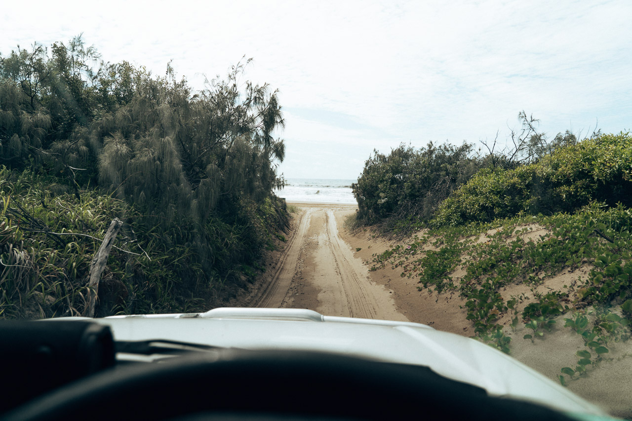 Sandtracks to the beach on Fraser Island