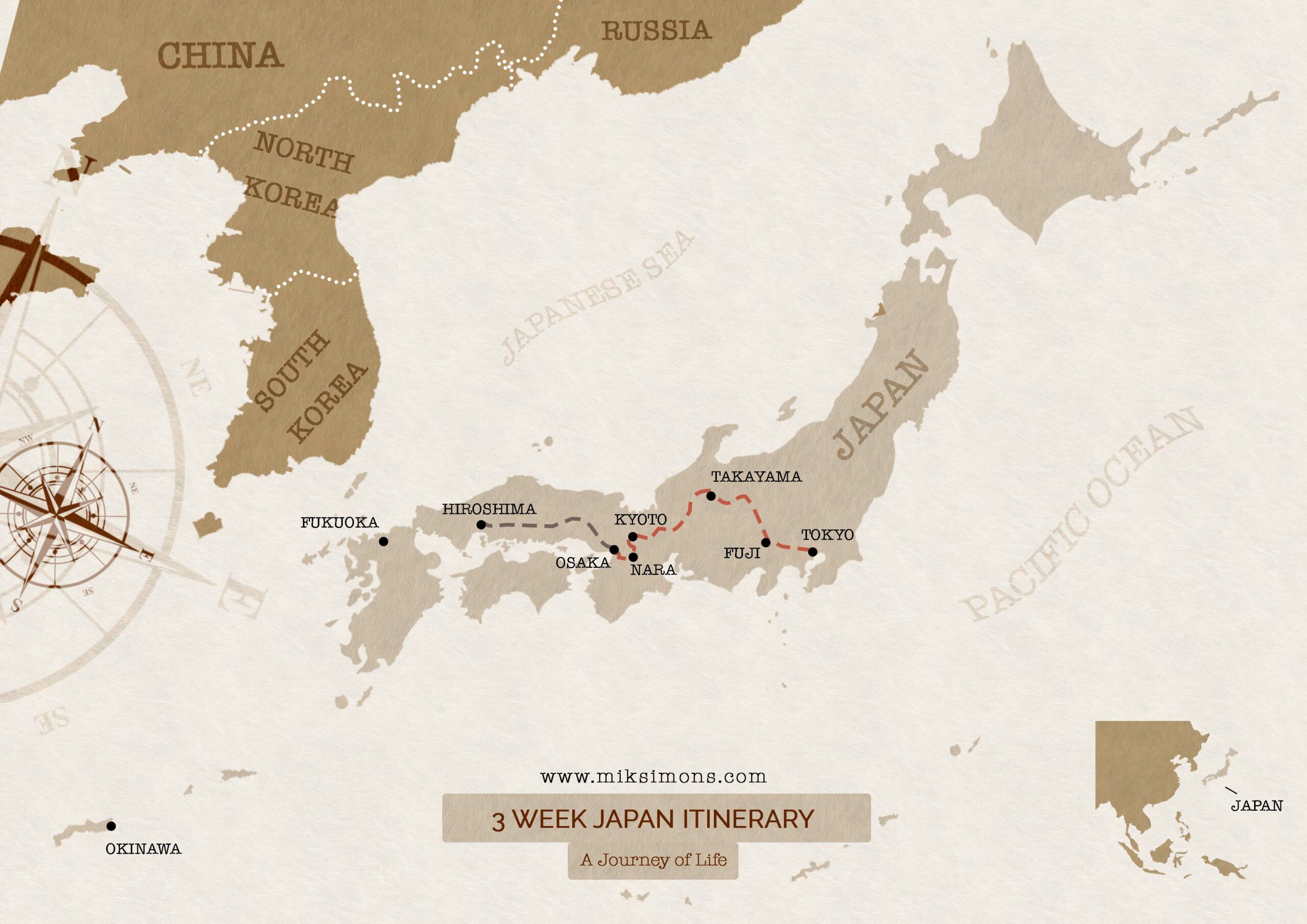 Japan in 3 weeks Itinerary 2022 - Adventure Map of Japan