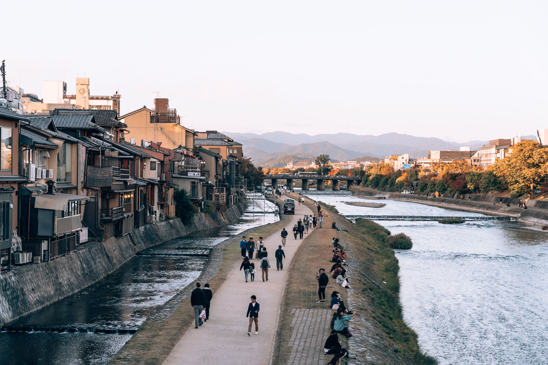 Kumo river in Kyoto sunset walk - BLOGPOST