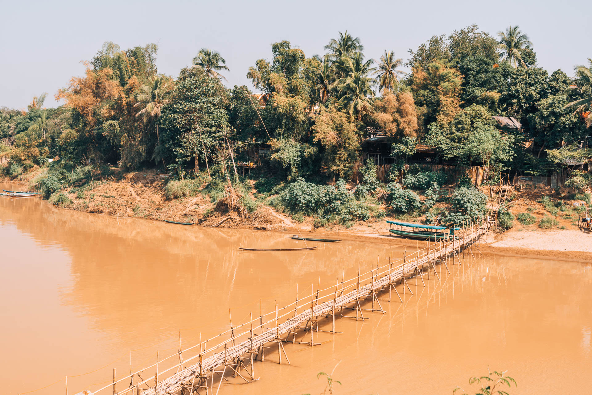 Bamboo Bridge in Luang Prabang