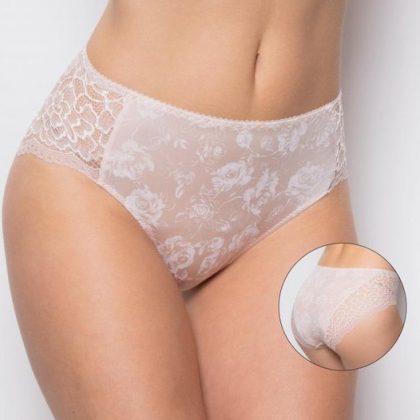 Ontdek de tijdloze elegantie van onze nieuwste witte kanten slip uit de MILENKA Lingerie-collectie. Deze sensuele slip straalt verfijning uit met zijn zachte witte tint en weelderige kanten details. Ervaar het ultieme comfort en de vleug van sensualiteit met deze stijlvolle toevoeging aan je lingerielade. De kanten details voegen een vleugje romantiek toe, waardoor deze witte slip perfect is voor elke gelegenheid. Laat jezelf omhullen door de luxe van MILENKA Lingerie en voel de tijdloze schoonheid van deze witte kanten slip, ontworpen om je natuurlijke schoonheid te benadrukken.