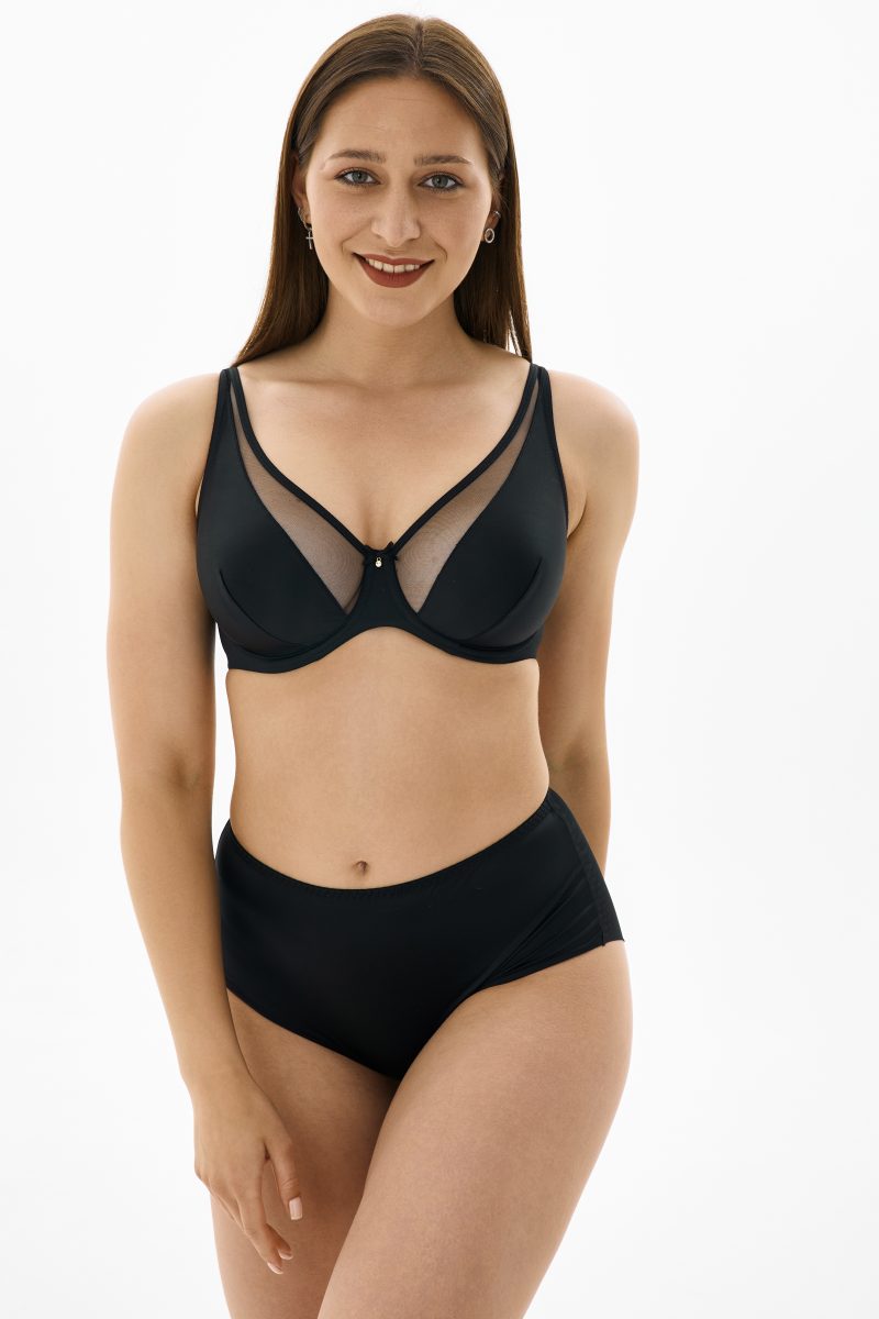 Zwarte regular waist slip