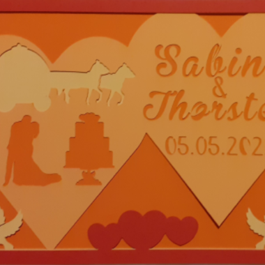 Personalisierte Geschenke Hochzeit - Handmade - 3D Bilder LED