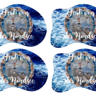 Sticker personalisiert - Aufkleber mit funkender Folie - 9 cm