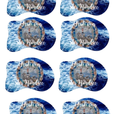 Personalisierte Sticker - Aufkleber mit funkender Folie - 9 cm - 8 Stück