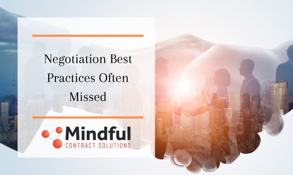 Negotation Best Practice Often Missed