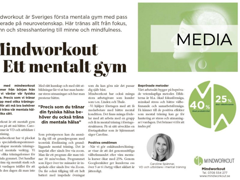 27 jan 2023 – GT:s Hälsobilaga om Sveriges första mentala gym