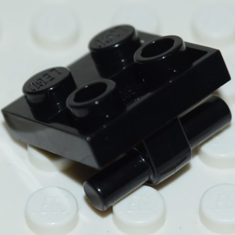 6488003 Plate 2X2 W/ Hor. 3.2 Shaft (5066) Black