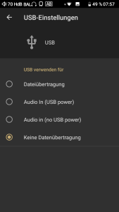 USB-Einstellungen