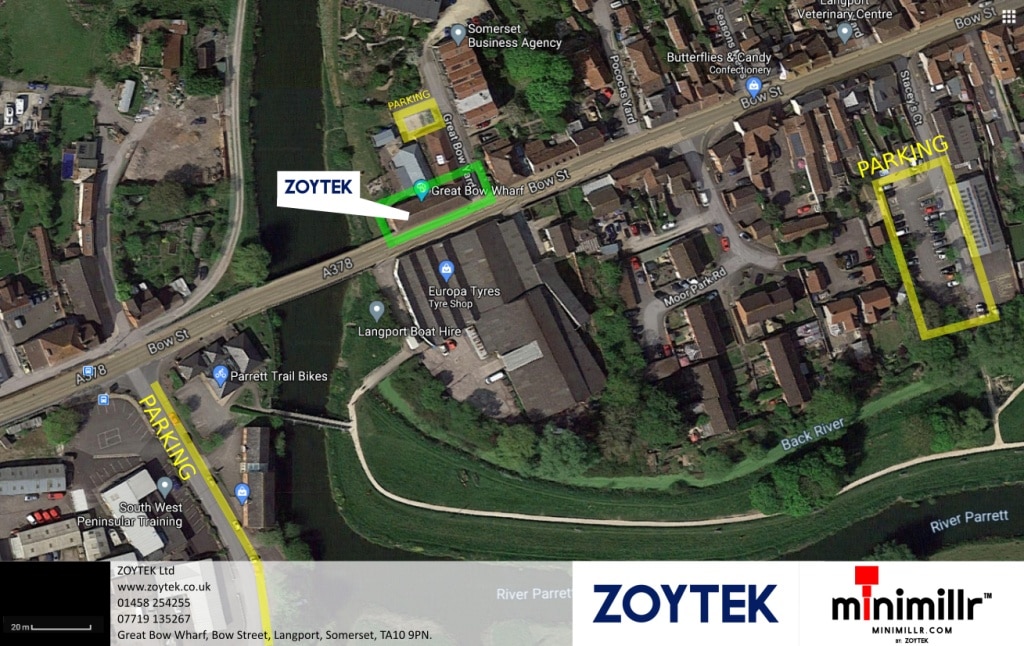 zoytek map location parking TA10 9PN