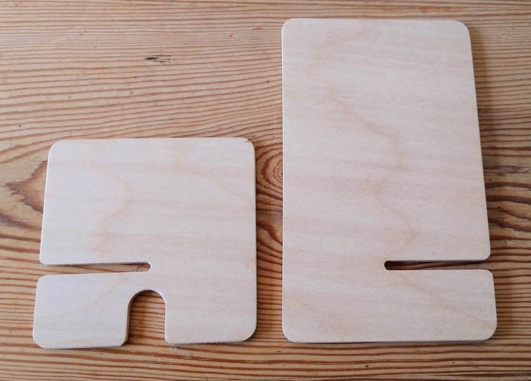 plywood phone stand holder