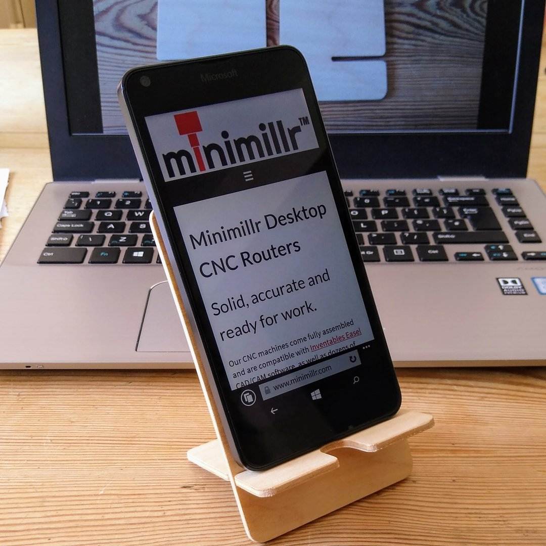 cnc router laser cut phone stand holder