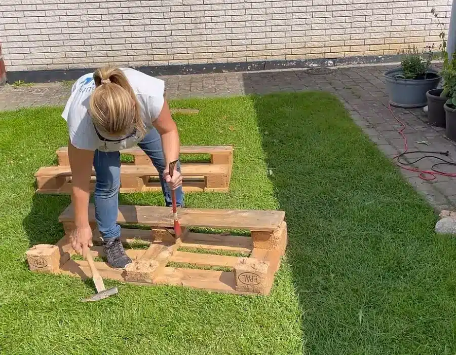 højbed af pallerammer