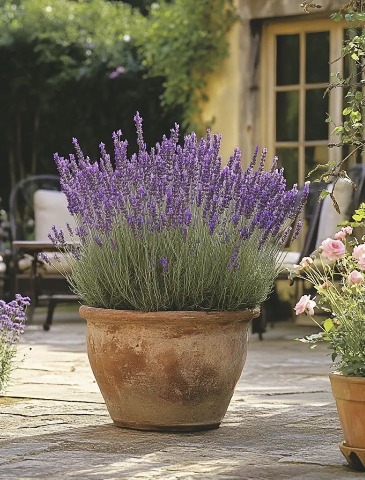 udendørs krukkeplanter lavendel