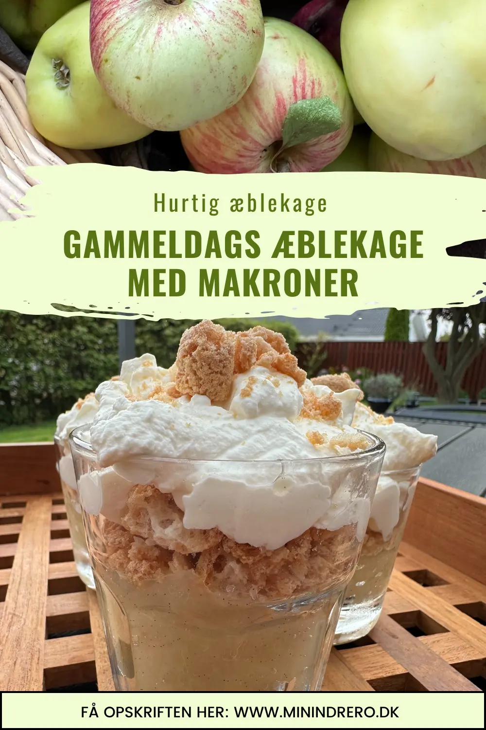 Gammeldags æblekage med makroner