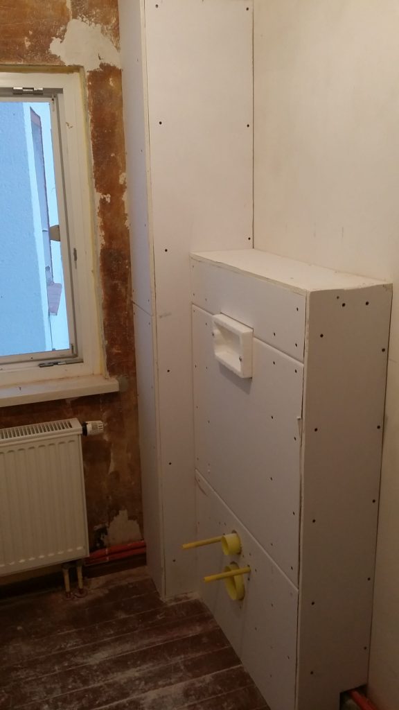 unfertiges Badezimmer