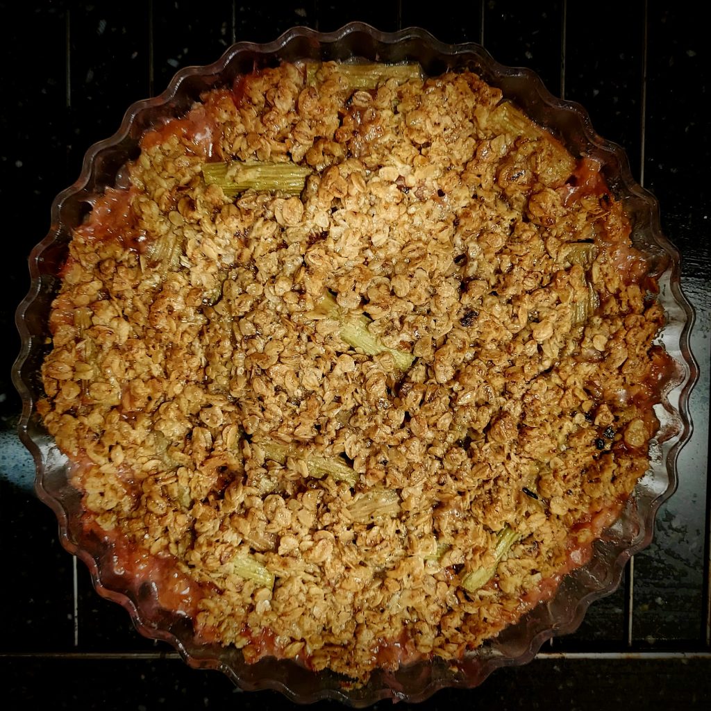 Crunchy Home Made Rhubarb Pie