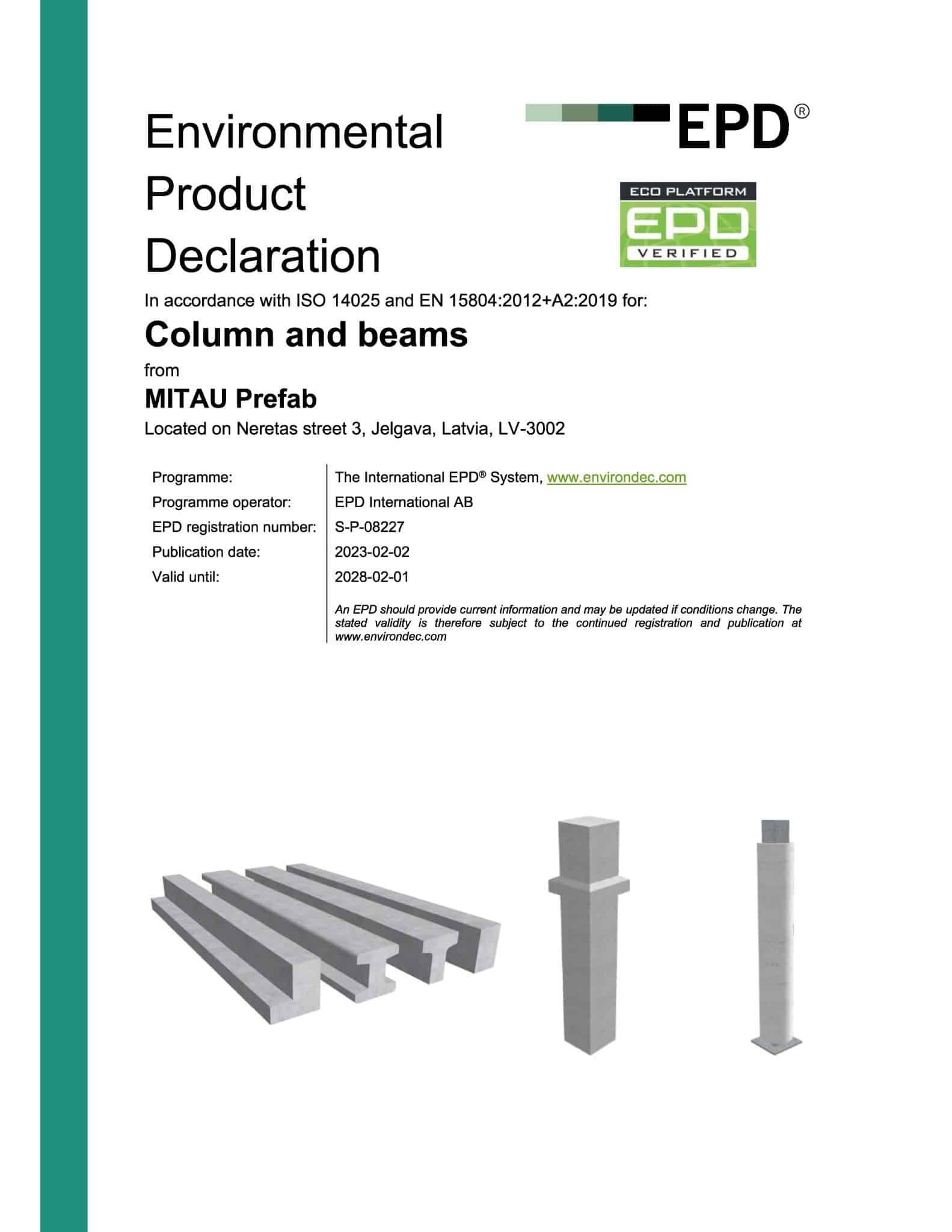 Column and beam