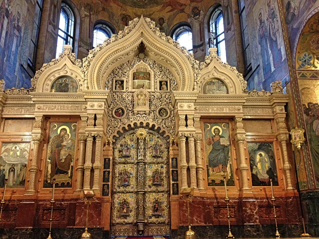Innenansicht Kathedrale altar Sankt Petersburg