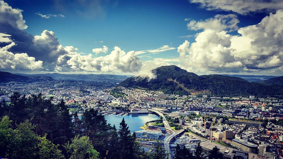 lieblingsstadt Bergen von oben