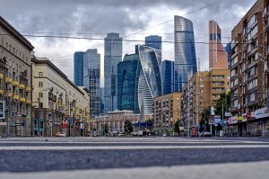 Stadtbild Moskau 4 Wochen Transsibirische Eisenbahn