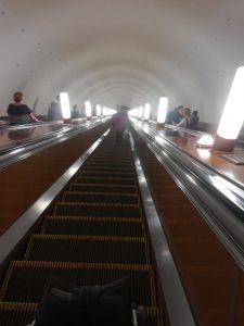Metro Rolltreppe in Moskau Reisehighlights 2018