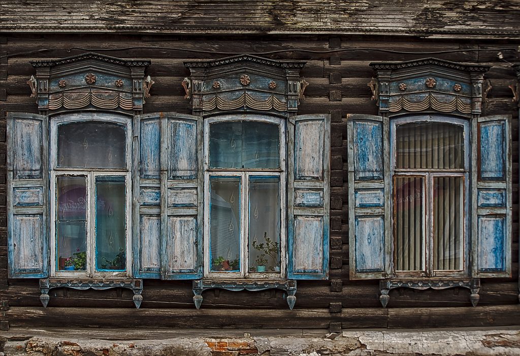 Alte Holzfenster.
