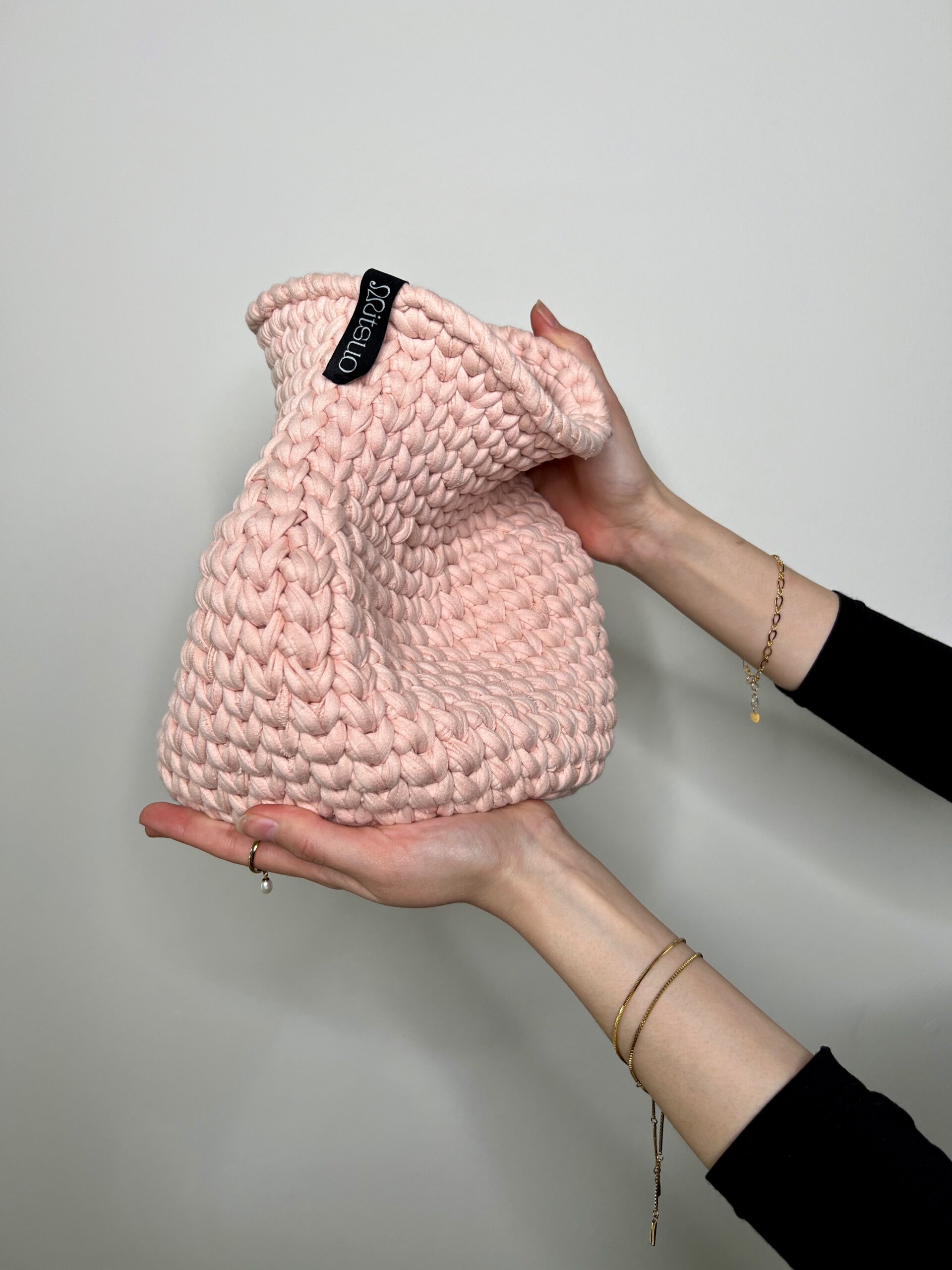 Sakuramochi I Medium Crochet Vase - Light Pink - Image 4