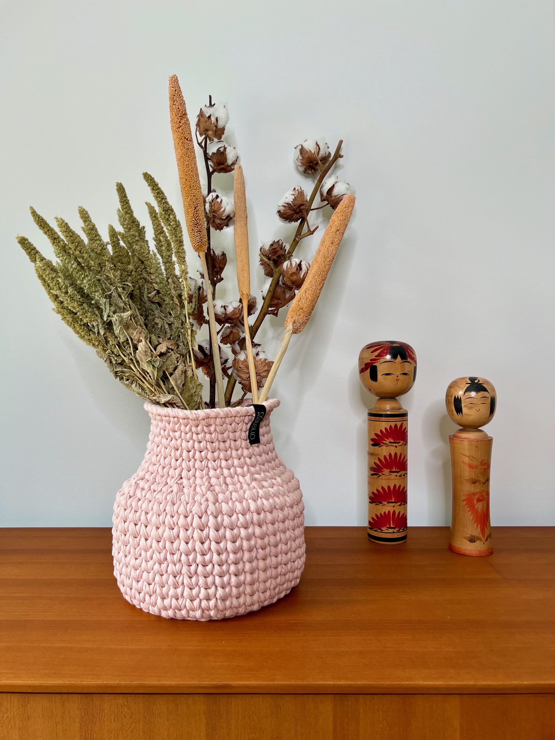 Sakuramochi I Medium Crochet Vase - Light Pink - Image 2