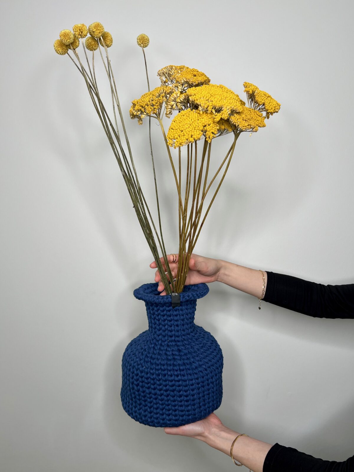 Shinkai Medium Crochet Vase - Dark Navy