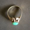8 kt geel gouden ring chrysopraas cabuchon rond - Afbeelding 5