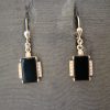zilver vergulde oorbellen onyx zaadpareltjes - Afbeelding 2