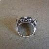antieke zilveren ring vierkante onyx maat 15,75 - Afbeelding 6