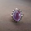 oude zilveren ring cabuchon amethist maat 16,75