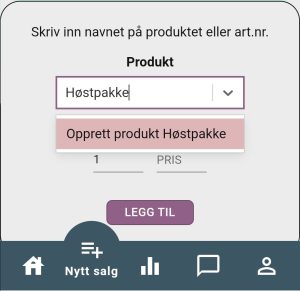 Opprett nytt produkt