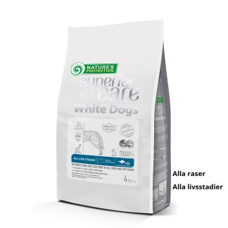 NATURES PROTECTION Superior Care White Dogs White Fish & Rice 4 kg - All Sizes and Life Stages