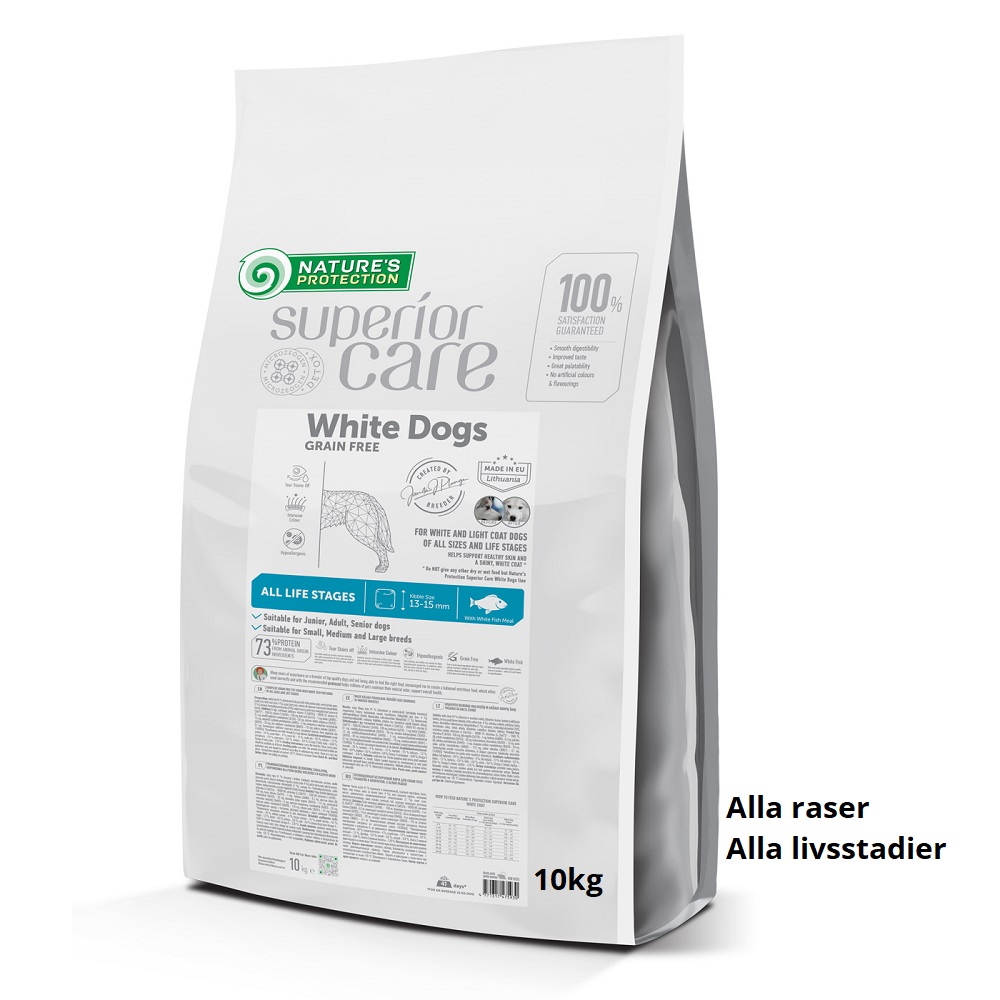 NATURES PROTECTION Superior Care White Dogs Grain Free White Fish 10 kg ...
