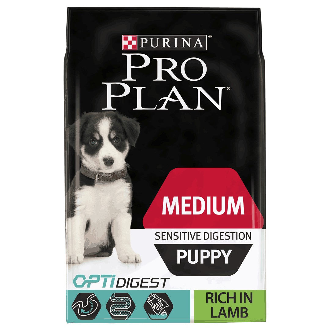 Purina PRO PLAN Medium Puppy Sensitive Digestion Lamm 12kg lättsmält