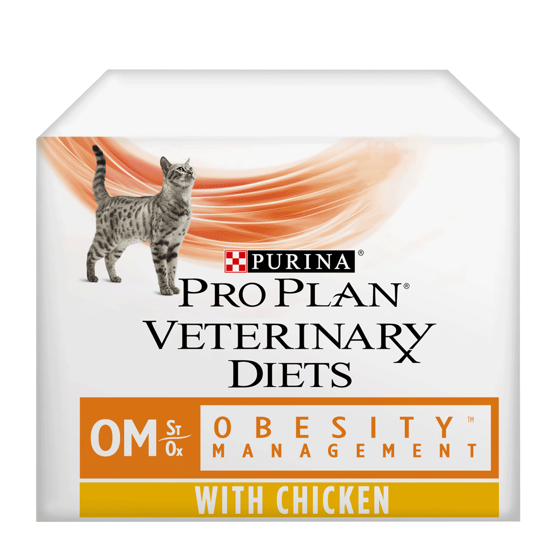 PURINA PRO PLAN Veterinary Feline OM Obesity Management 10-pack, med
