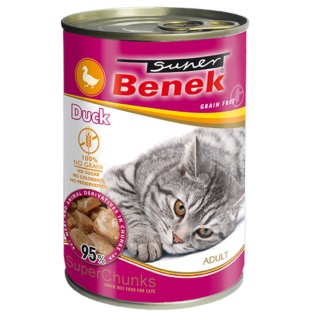 Super Benek Cat Grain Free Chunks with Duck in Sauce 415g