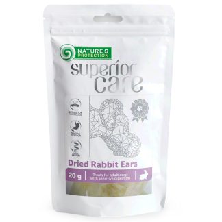 NATURES PROTECTION Superior Care Snacks Dried Rabbit Ears 20 g - spannmålsfri hundgodis