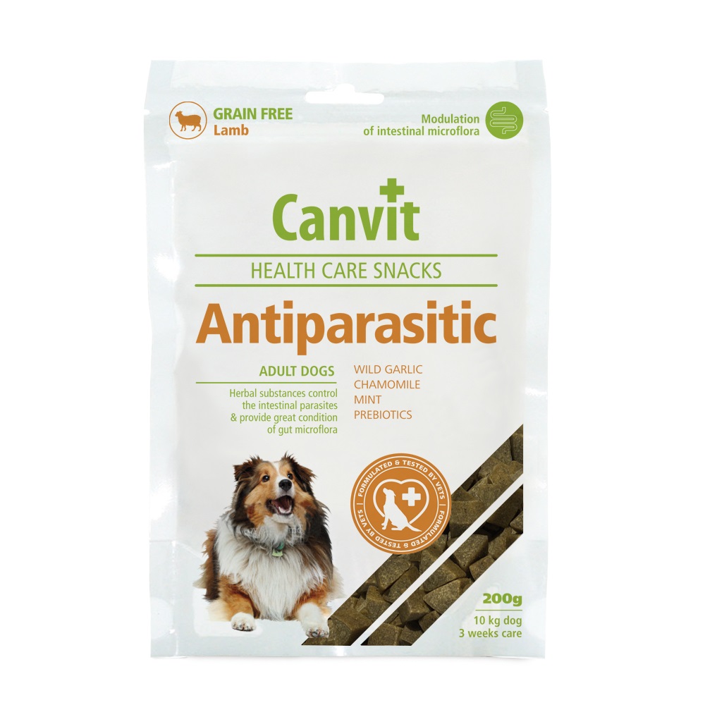 Canvit Health Care Dog Snack AntiParasitic 200 g spannmålsfria