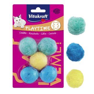 VITAKRAFT Pälsbollar med pingla 5-pack, 3cm