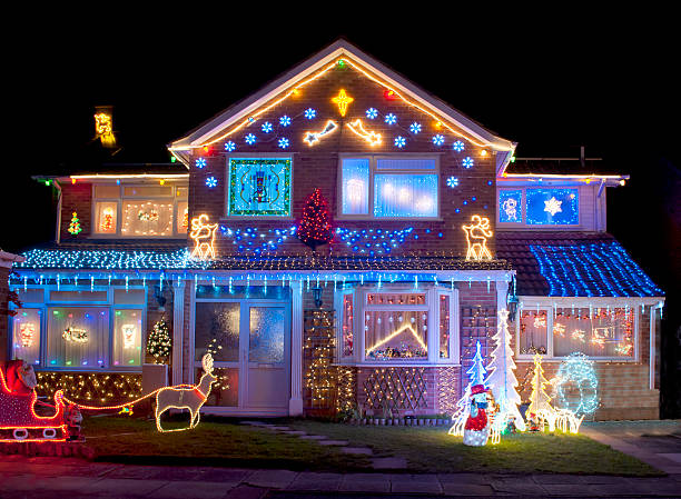 opvallende kerstversiering aan huis