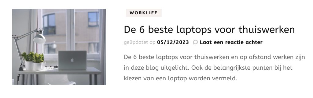 LInk naar artikel de 6 beste laptops