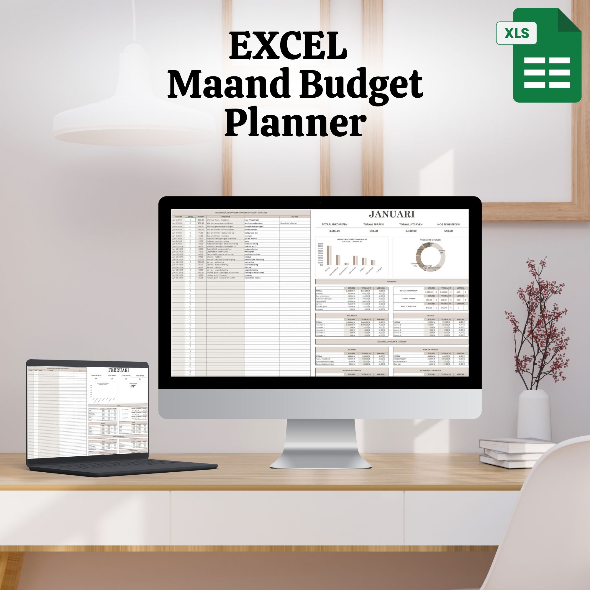 excel maand budget planner