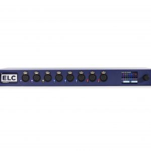 ELC dmx control and distribution and network equipment. dmXLAN nodeGBx 8. DMX over IP, Artnet, sACN and Shownet protocols.